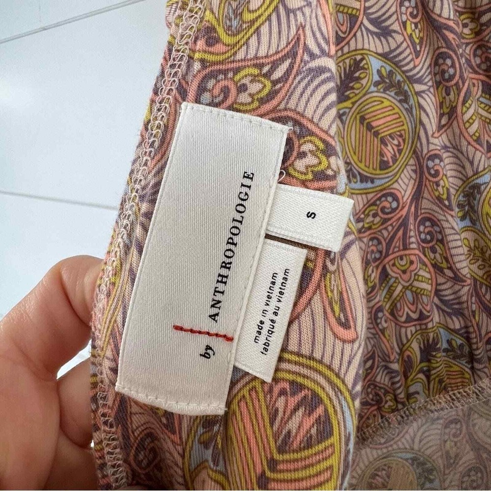 Anthropologie Matilda Paisley Jumpsuit Women S Flutter Sleeve V-Neck Boho - Picture 9 of 10